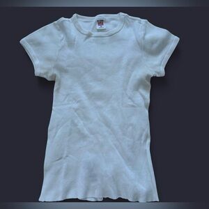 Re/Done White Short Sleeve Tee